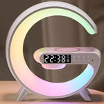 New Intelligent G Shaped LED Lamp Bluetooth Speake Wireless Charger Atmosphere Lamp App Control For Bedroom Home Decor